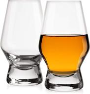 🥃 joyjolt halo crystal whiskey/scotch glasses: superior set of 2 for perfect liquor enjoyment. premium whisky glass or bourbon tumbler. 7.8 ounce capacity. logo