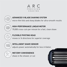 img 3 attached to 💈 Panasonic ARC5 Electric Cordless Razor for Men - Wet Dry Shaver with Pop-Up Trimmer, 16-D Flexible Pivoting Head, Intelligent Shaving Sensor - Black