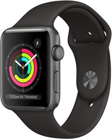 img 4 attached to 🔋 Renewed Apple Watch Series 3 (42MM) - Space Gray Aluminum Case with Black Sport Band - GPS Enabled