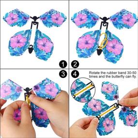 img 3 attached to Outee Flying Butterfly Surprise: The Ultimate Powered Novelty & Gag Toy