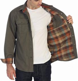 img 1 attached to Gioberti Brushed Jacket Flannel Lining Men's Clothing and Shirts