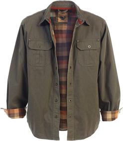 img 4 attached to Gioberti Brushed Jacket Flannel Lining Men's Clothing and Shirts