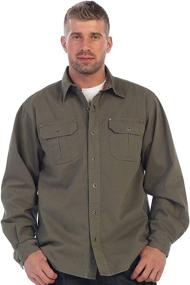 img 3 attached to Gioberti Brushed Jacket Flannel Lining Men's Clothing and Shirts