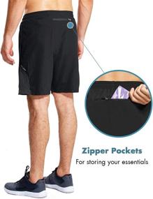 img 2 attached to Baleaf Workout Running Shorts Pockets Sports & Fitness