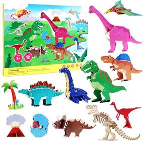 img 4 attached to 🦕 Dive into the Prehistoric World with LittleBigOne Dinosaurs Puzzle Paper Educational Children