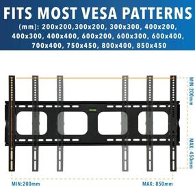 img 1 attached to Mount-It! Large Tilting TV Wall Mount Bracket - 42-80 Inch, 220 lb Capacity, VESA Compatible, Low Profile, Flat Screens