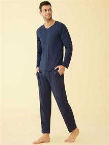 img 3 attached to Latuza Men's Bamboo Viscose Pajama Sleeves