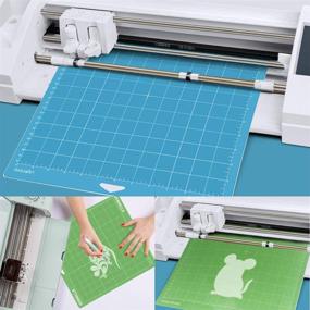 img 2 attached to 🔍 Enhance Your Crafting Experience with VERNILLA 3 pcs Variety Grip Cutting Mat 12x12 for Cricut ExploreAir 2 / Air/One - Ultimate Craft Mat Set in Multi Color