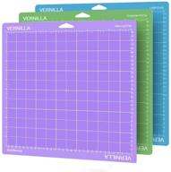 🔍 enhance your crafting experience with vernilla 3 pcs variety grip cutting mat 12x12 for cricut exploreair 2 / air/one - ultimate craft mat set in multi color logo