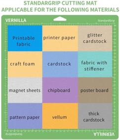 img 3 attached to 🔍 Enhance Your Crafting Experience with VERNILLA 3 pcs Variety Grip Cutting Mat 12x12 for Cricut ExploreAir 2 / Air/One - Ultimate Craft Mat Set in Multi Color