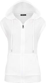 img 3 attached to GIVON Womens Sleeveless Lightweight GWH010 WHITE S Women's Clothing for Coats, Jackets & Vests