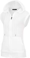 givon womens sleeveless lightweight gwh010 white s women's clothing for coats, jackets & vests logo