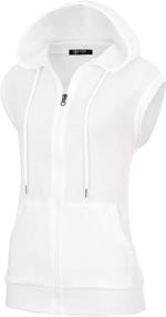 img 4 attached to GIVON Womens Sleeveless Lightweight GWH010 WHITE S Women's Clothing for Coats, Jackets & Vests