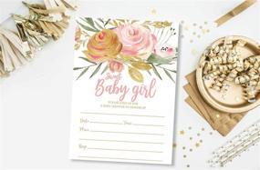 img 2 attached to 🎀 50 Pink Blush Sweet Baby Girl Shower Invitations: Elegant 5x7 Cards with Envelopes