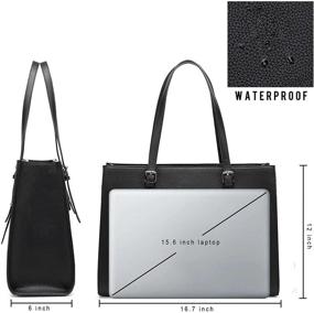 img 3 attached to 👜 Women's Tote Bag: Stylish Laptop Bag for Teachers, Work & Beach - 15.6 Inch Handbag