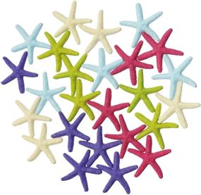 img 4 attached to Colorful Resin Pencil Finger Starfish - Ideal for Wedding Decor, Home Decor, and Craft Projects, 2.3 Inches