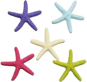 img 3 attached to Colorful Resin Pencil Finger Starfish - Ideal for Wedding Decor, Home Decor, and Craft Projects, 2.3 Inches