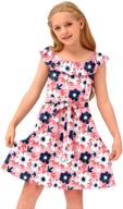 besserbay girl's off shoulder floral midi dress - stylish and comfortable for ages 3-14! logo