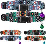 🐱 double pack: tribal aztec southwest cat collar set - adjustable, breakaway, safety collars for cats and kittens logo