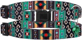 img 1 attached to 🐱 Double Pack: Tribal Aztec Southwest Cat Collar Set - Adjustable, Breakaway, Safety Collars for Cats and Kittens