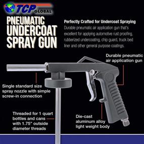 img 3 attached to TCP Global Air Undercoating Spray Gun - High-performance Application Sprayer for Sprayable Truck Bed Liner Coating, Rubberized Undercoat, Rust Proofing, Chip Guard Paint - Pneumatic Automotive Air Sprayer
