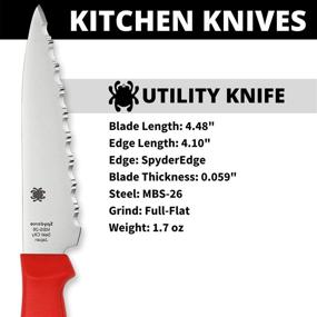 img 2 attached to 🔪 Spyderco Lightweight Kitchen Utility Knife with MBS-26 Stainless Steel Blade – Efficient and Durable Cooking Knife