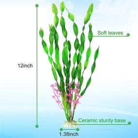 img 1 attached to 🐠 CousDUoBe 12 PCS Artificial Seaweed Water Plants: Enhance Your Aquarium with Green Upgrade – Home and Office Fish Tank Decorations