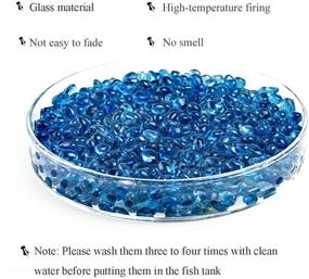img 3 attached to Enhance Your Aquarium and Terrarium Décor with JZMYXA 2 Pounds Landscape Glass Pebble Gravel Sand - Natural Blue