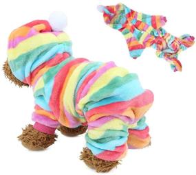 img 2 attached to 🐶 Felenny Dog Costume Pet Hoodies Clothes Winter Warm Flannel Pajamas Fashion Soft PJS Jumpsuit Outfits for Dogs Cats