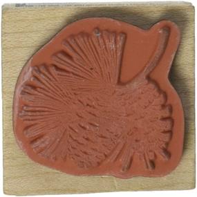 img 1 attached to 🌲 Inkadinkado Pinecone Fall Wood Stamp for Arts and Crafts: 1.5'' x 1.5'' - Premium Quality!