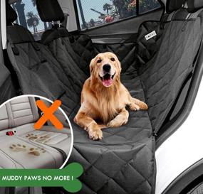 img 3 attached to 🐾 KQRNS Dog Seat Cover - Pet Seat Cover for Cars, Trucks, and SUVs - Scratch Proof, Nonslip, Heavy Duty Hammock Design