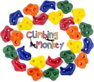 🐒 climbing monkey climbing holds - set of 25 rock climbing grips - complete with premium mounting hardware - high-quality climbing rocks for diy rock climbing wall logo