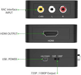 img 3 attached to RCA to HDMI Converter - Wavlink 1080p 3RCA to HDMI CVBS AV Composite Video Audio Adapter with USB Charge Cable, Supports 1080P for PC Laptop Xbox PS4 PS3 TV STB VHS VCR Camera DVD