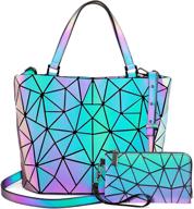 🌟 reflective crossbody handbags & wallets with geometric holographic luminosity - trendy fashion backpacks logo