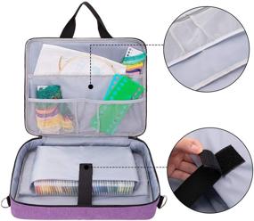 img 1 attached to 🧵 Convenient AFUOWER Embroidery Kit Organizer Bag: Perfect Storage Solution for Embroidery Projects and Hoops