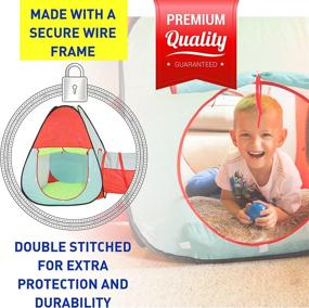 img 2 attached to 👧 Kiddey Children's Dual Tunnel Set - 3 Piece