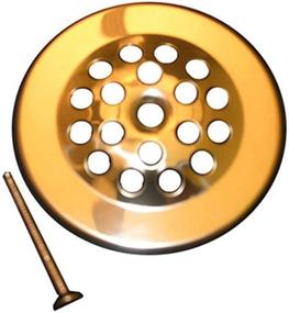 img 1 attached to 🛁 LASCO 03-1365 Bathtub Shoe Drain Cover: Screw-on, Polished Brass Finish, Premium Quality