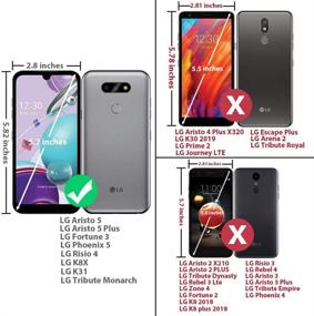 img 3 attached to LG Aristo 5 /Aristo 5/ Fortune 3/ Risio 4 /Phoenix 5/ K8X /K31 Case With Tempered Glass Screen Protector [2 Pack]