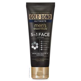 img 4 attached to 🧴 Superior Gold Bond Men's Facial Lotion: 5-in-1 Essentials with SPF 15 Sunscreen - 3.3 oz