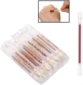 img 4 attached to 🩹 Pack of 60 Disposable Medical Iodine Cotton Swabsticks - Compact Iodine Disinfected Cotton Stick for First Aid Wound Care and Sterilization