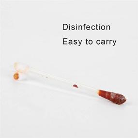 img 3 attached to 🩹 Pack of 60 Disposable Medical Iodine Cotton Swabsticks - Compact Iodine Disinfected Cotton Stick for First Aid Wound Care and Sterilization