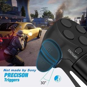 img 2 attached to 🎮 AUGEX Wireless Game Controllers - Controller Remote Control with Charging Cable and Double Shock - Black and Blue
