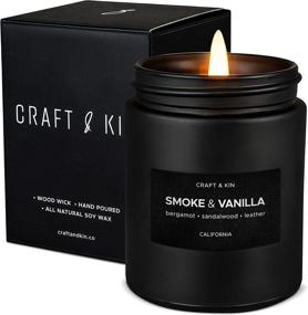 img 4 attached to Мужские ароматические свечи: Дым и ванильная ароматерапия для мужчин, долго держащийся домашний аромат