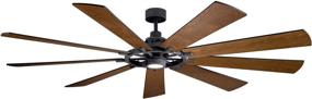 img 3 attached to Kichler Gentry XL Ceiling Fan, Distressed Black Finish, with 1-Light