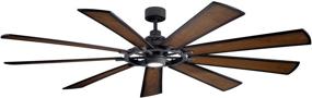 img 2 attached to Kichler Gentry XL Ceiling Fan, Distressed Black Finish, with 1-Light