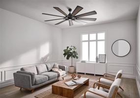 img 1 attached to Kichler Gentry XL Ceiling Fan, Distressed Black Finish, with 1-Light