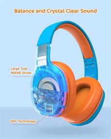 img 2 attached to 🎧 Zamkol Kids Bluetooth Wireless Headphones - 40 Hours Playtime, Foldable Stereo Wireless Headset with Mic, Safe Volume Limit 85dB - for PC, Cell Phones, TV, iPad (Blue)