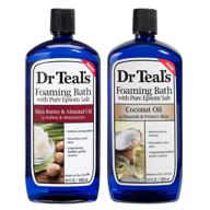 🛀 dr teal's foaming bath combo pack: moisturizing shea butter & almond oil + nourishing coconut oil - 68 fl oz total logo