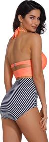 img 1 attached to 👙 Amourri Vintage Underwire Waisted Swimsuit: Flattering and Stylish Women's Clothing for Summer