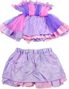 img 1 attached to BGFKS Layered Rainbow Hairbow Lining Girls' Clothing in Skirts & Skorts